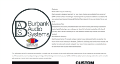 Desktop Screenshot of burbankaudiosystems.com