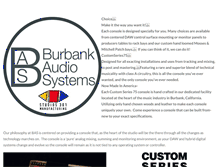 Tablet Screenshot of burbankaudiosystems.com